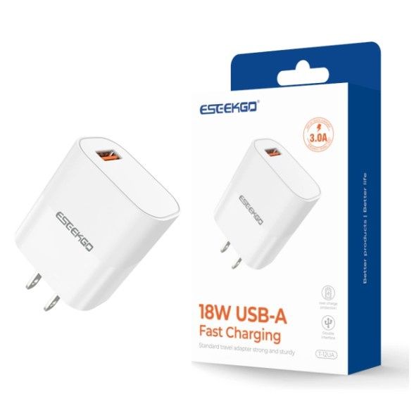 ESEEKGO T-12UA 18W USB-A Travel Adapter