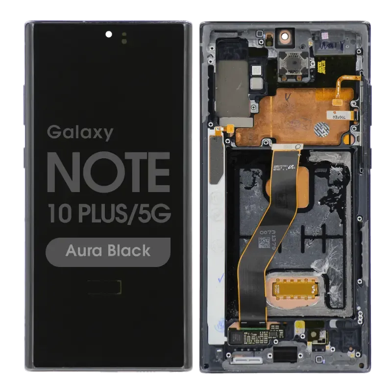 SAMSUNG NOTE 10 PLUS LCD (IS) WITH FRAME BLACK SOFT