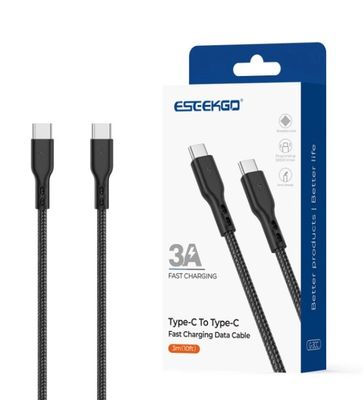 ESEEKGO Brand premium 3-meter braided thread Type C to Type C