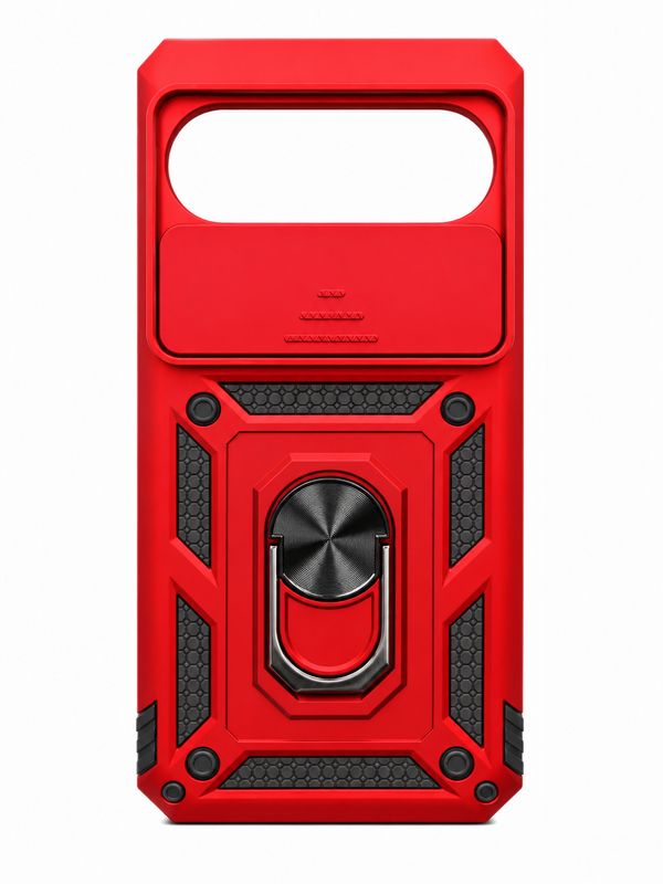 Well Protective Magentic Ring Stand Camera Protective for Google Pixel 9 Pro XL 6.8inch - Red