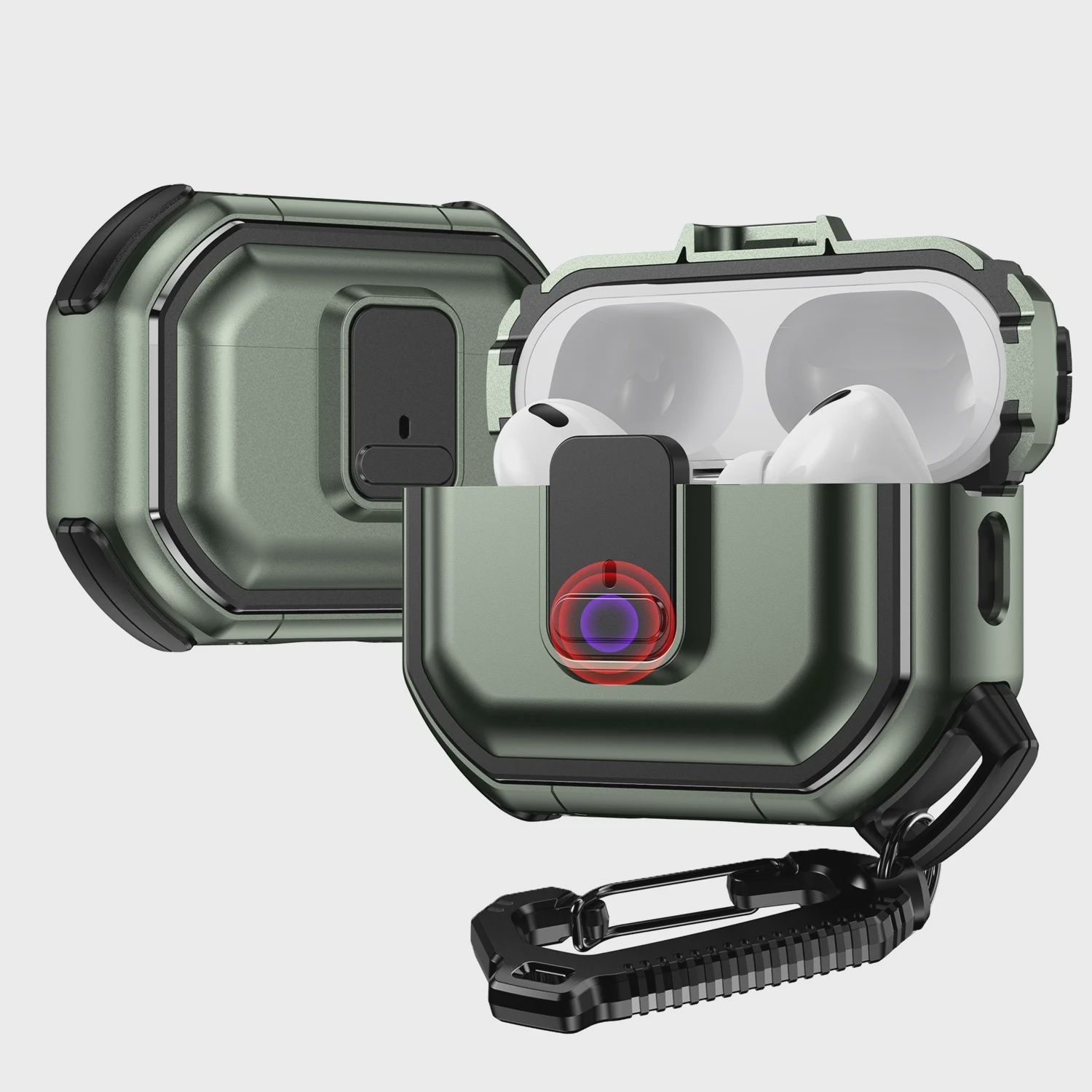 AirPods 4 Switch Button Hybrid with Belt Loop - Midnight Green