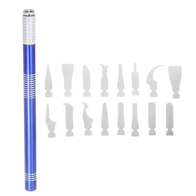 17in1 Set Electronics Repair Tool Kit, Plastic Pry Bar Removal for Screen Blue