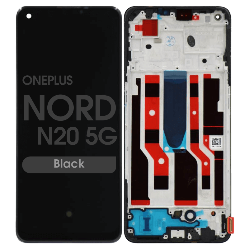 Refurbished - OLED Screen and Digitizer Assembly w/ Frame for OnePlus Nord N20 5G (Black)