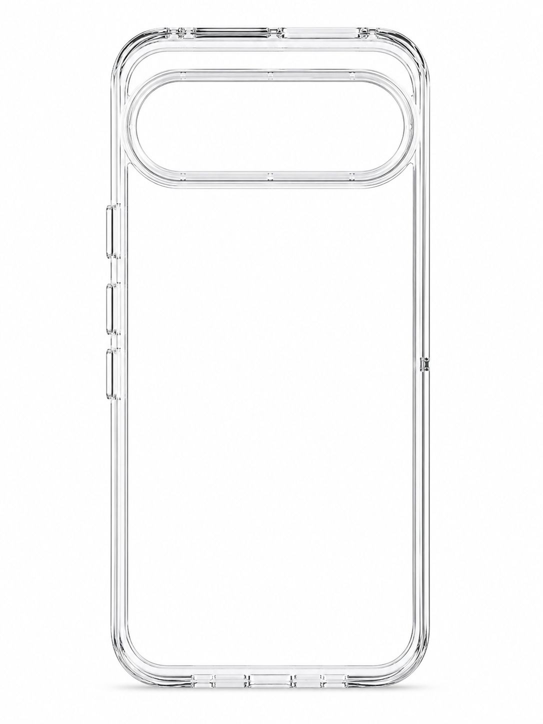Pure Crystal  Transparent Thick 2.0mm Shock Proof Chromed Buttons Case Cover for Google Pixel 9/9 Pro 6.3 inch - Clear