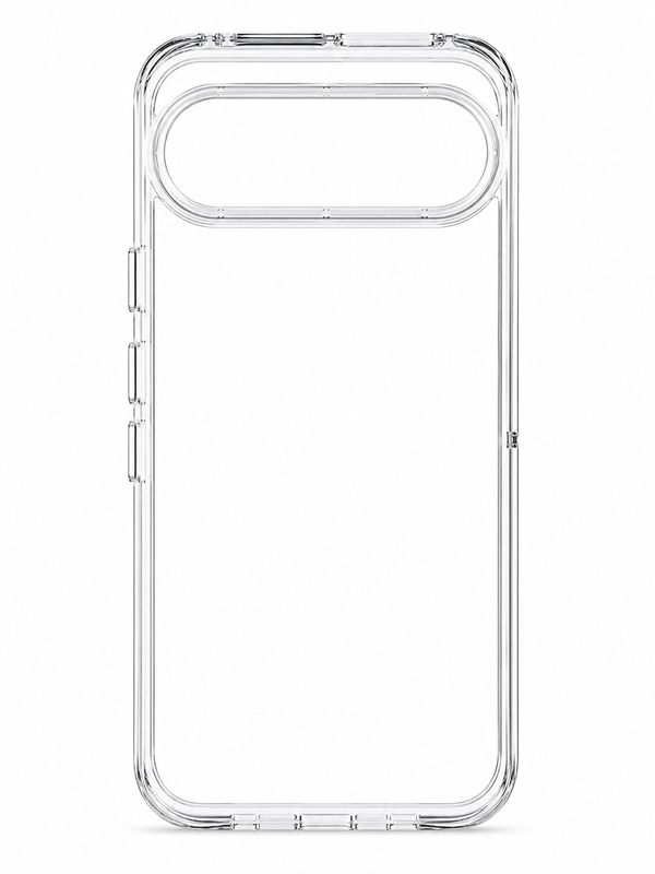 Pure Crystal  Transparent Thick 2.0mm Shock Proof Chromed Buttons Case Cover for Google Pixel 9/9 Pro 6.3 inch - Clear