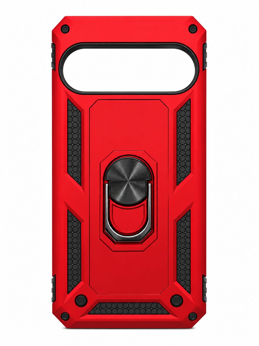 Ring Magnetic Kickstand Hybrid Case Cover for Google Pixel 9/ 9 Pro  6.3 inch - Red