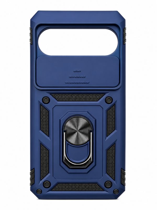 Ring Magnetic Kickstand Hybrid Case Cover for Google Pixel 9/ 9 Pro 6.3 inch - Blue
