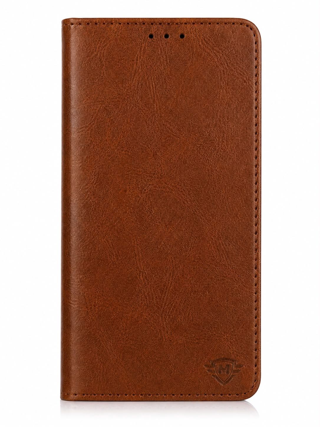 METKASE Wallet PU Vegan Leather ID Card Money Holder with Magnetic Closure in Slide-Out Package for Motorola Moto G Play 2024 - Brown