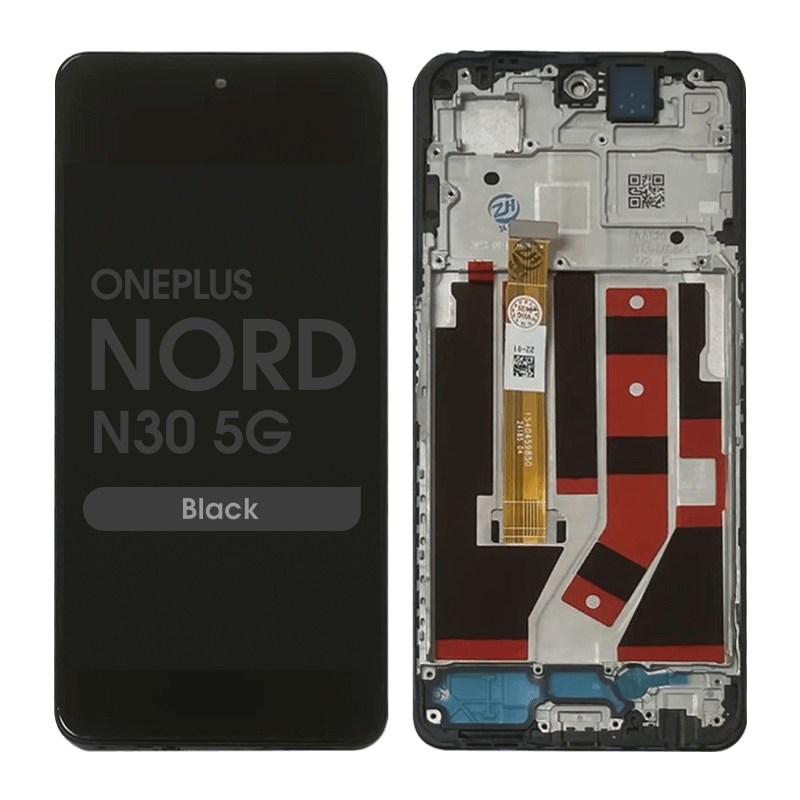 Refurbished - LCD Screen and Digitizer Assembly w/ Frame for OnePlus Nord N30 5G (Black)