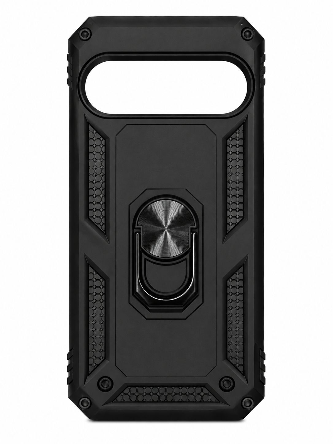 Ring Magnetic Kickstand Hybrid Case Cover for Google Pixel 9/ 9 Pro 6.3 inch - Black