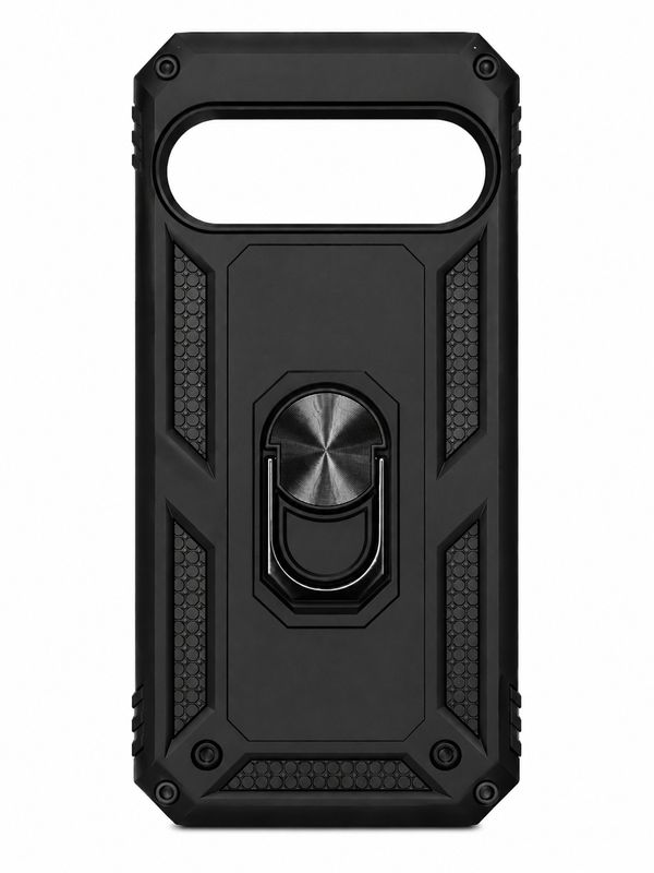 Ring Magnetic Kickstand Hybrid Case Cover for Google Pixel 9/ 9 Pro 6.3 inch - Black