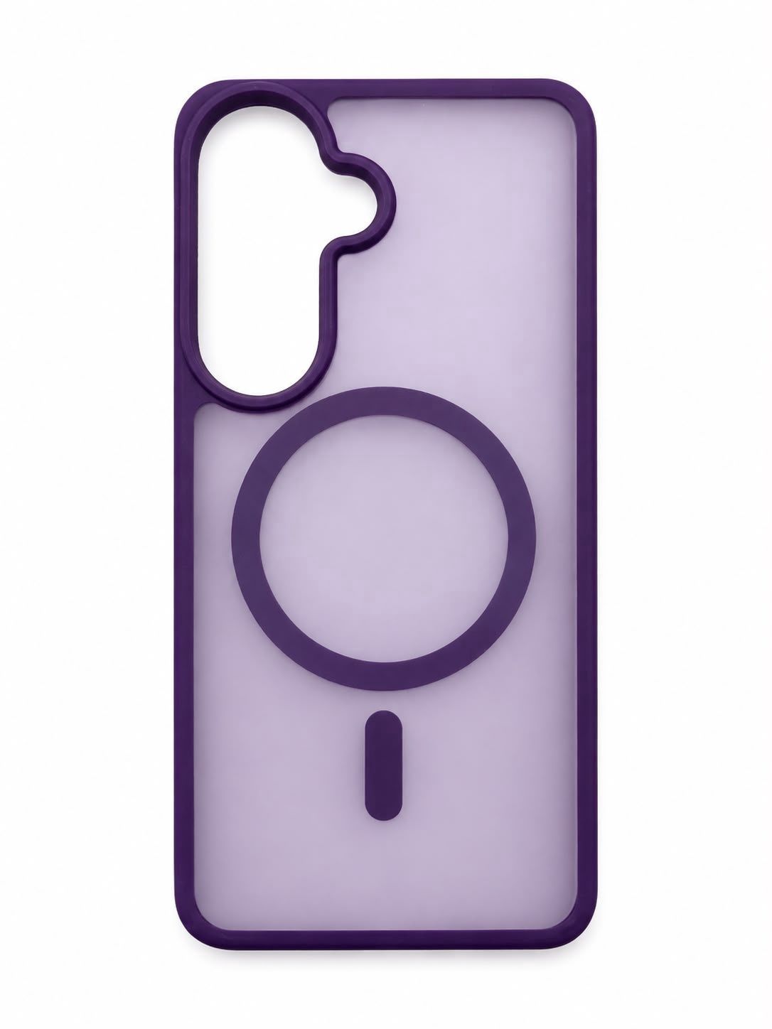 For Samsung A16 5G [Magnetic Circle] Smooth Safe Matte Feel Hybrid Case - Dark Purple