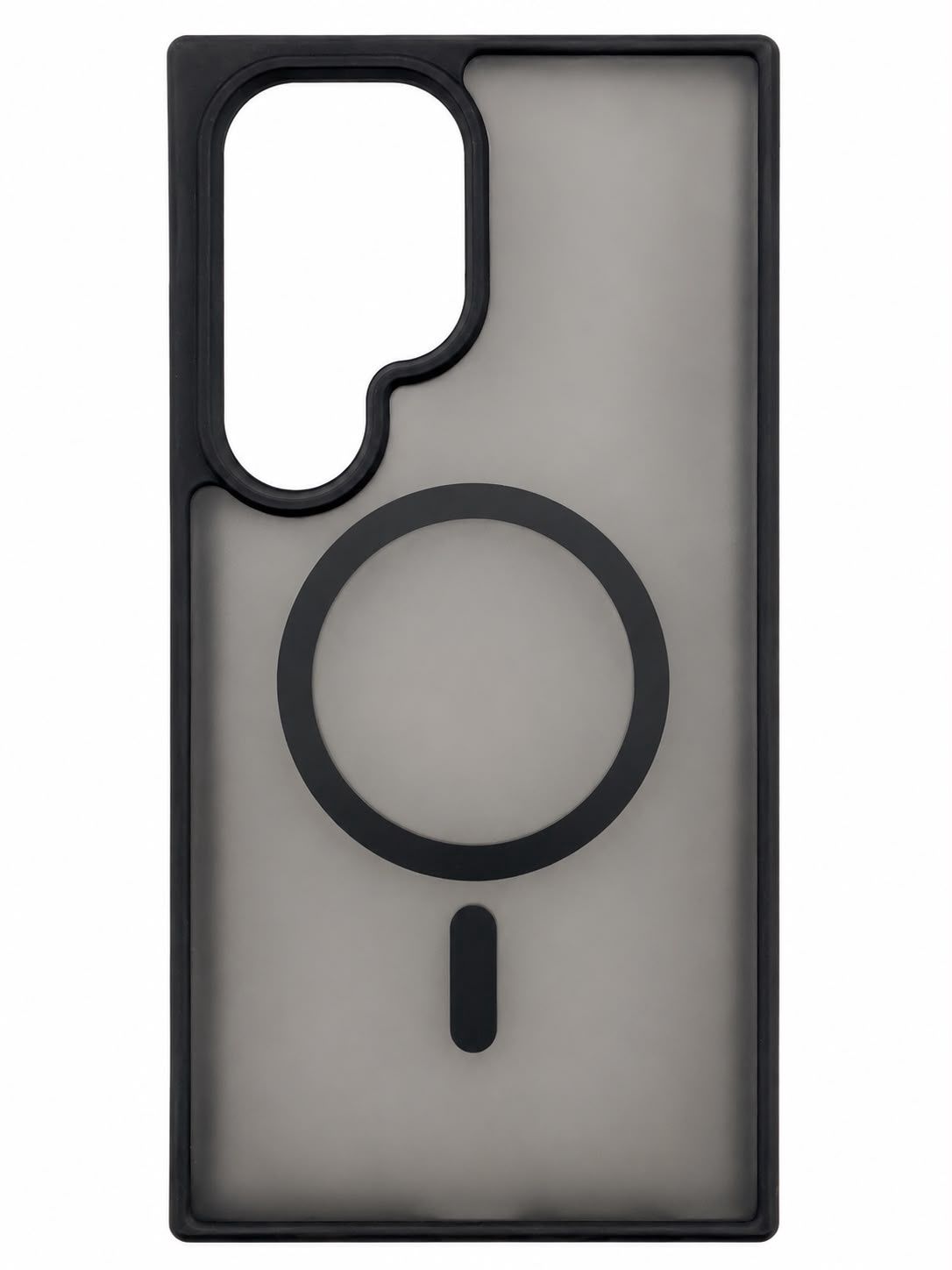 For Samsung Galaxy s24 Ultra [Magnetic Circle] Smooth Safe Matte Feel Hybrid Case - Black