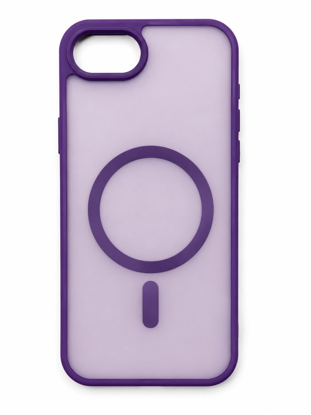 [Magnetic Circle] Smooth Safe Matte Feel Hybrid Case for iPhone 16E / SE4- Dark Purple