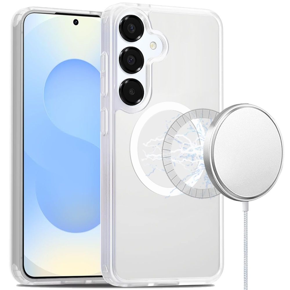 [Magnetic Circle] Smooth Safe Matte Feel Hybrid Case For Samsung s25 Plus/s24 Plus- Clear