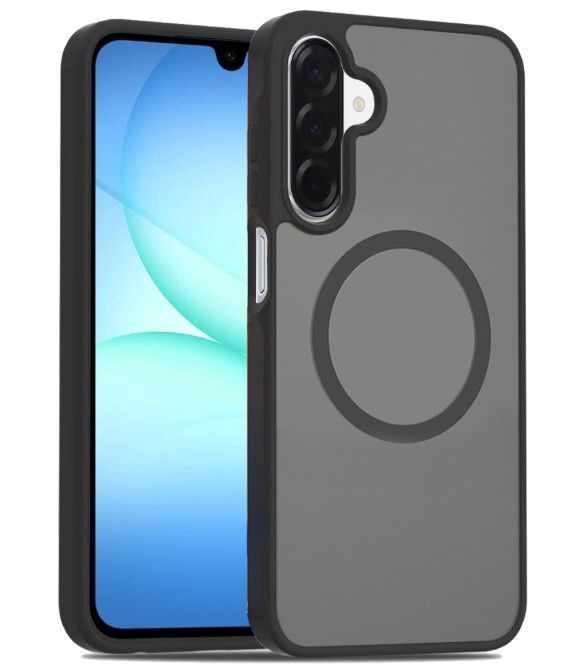 For Samsung A16 5G [Magnetic Circle] Smooth Safe Matte Feel Hybrid Case - Clear