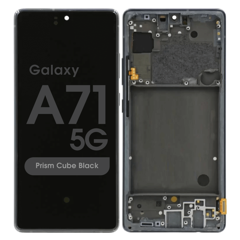 SAMSUNG A71 5G LCD WITH FRAME BLACK A716U (REFURBISH)
