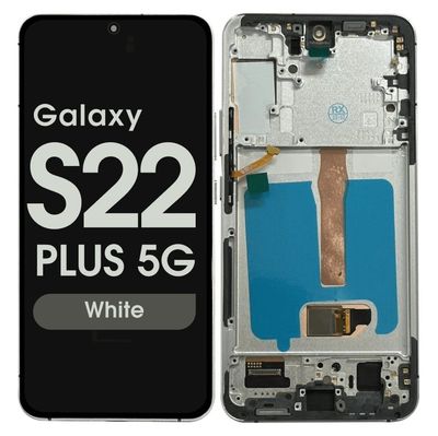 SAMSUNG S22 PLUS 5G LCD WITH FRAME REFURBISHED (IS) WHITE S906