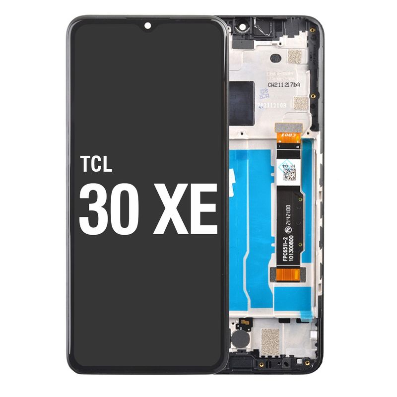 LCD Screen Digitizer Assembly with frame for TCL 30 XE 5G T767 - Black