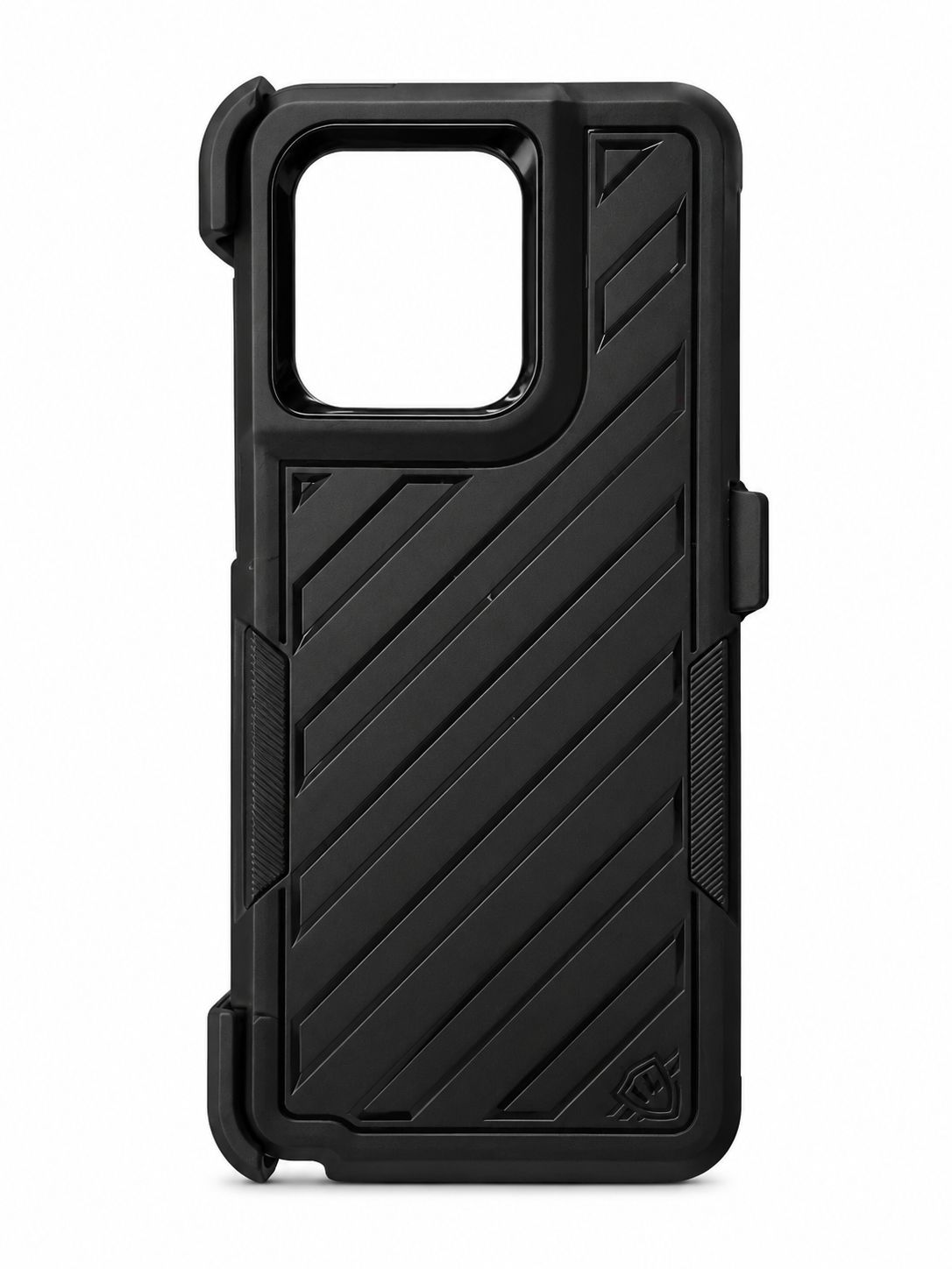 Noble Lined Shockproof Dual Layer Hybrid Case for Moto G Stylus 5G 2025  with Clip- Black/Black