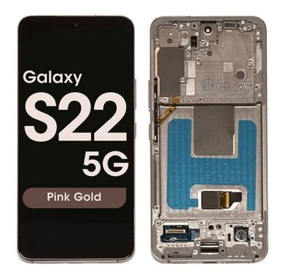 SAMSUNG S22 5G REFURBISHED (IS) LCD WITH FRAME GOLD