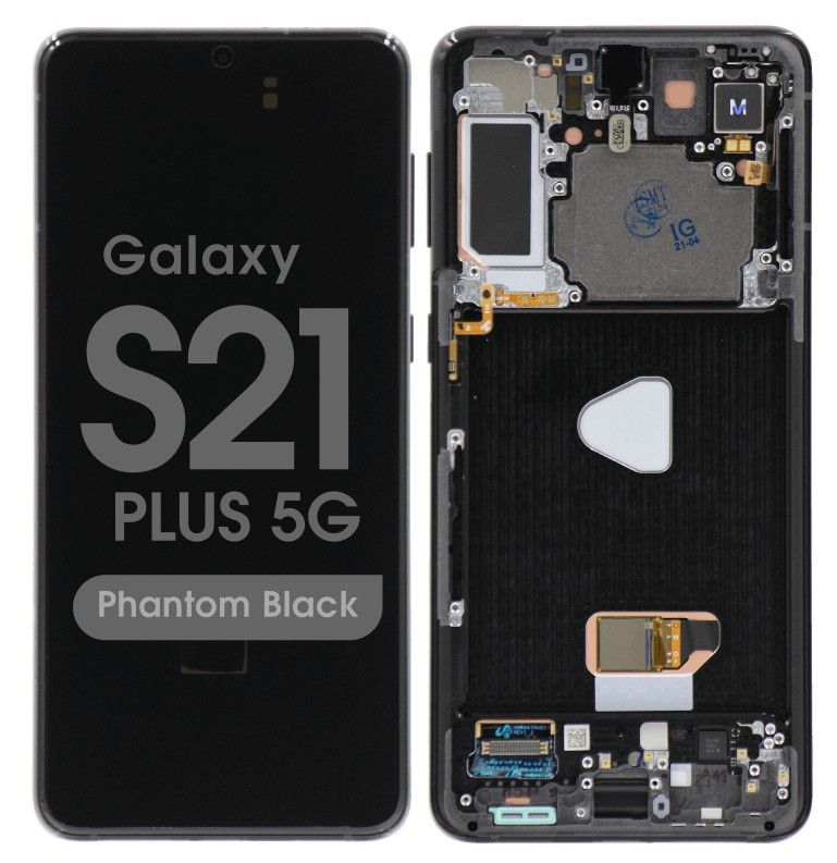 SS Galaxy S21 Plus 5G W/ Frame, BLACK, SOFT