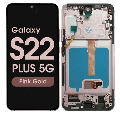 SAMSUNG S22 PLUS 5G LCD WITH FRAME REFURBISHED (IS) GOLD S906