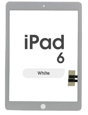 iPad 6 2018 Full Assembly Digitizer with Adhesive (White)