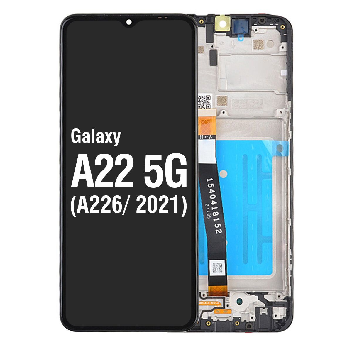 SAMSUNG A22 5G FOG LCD WITH FRAME BLACK A226 (IS)