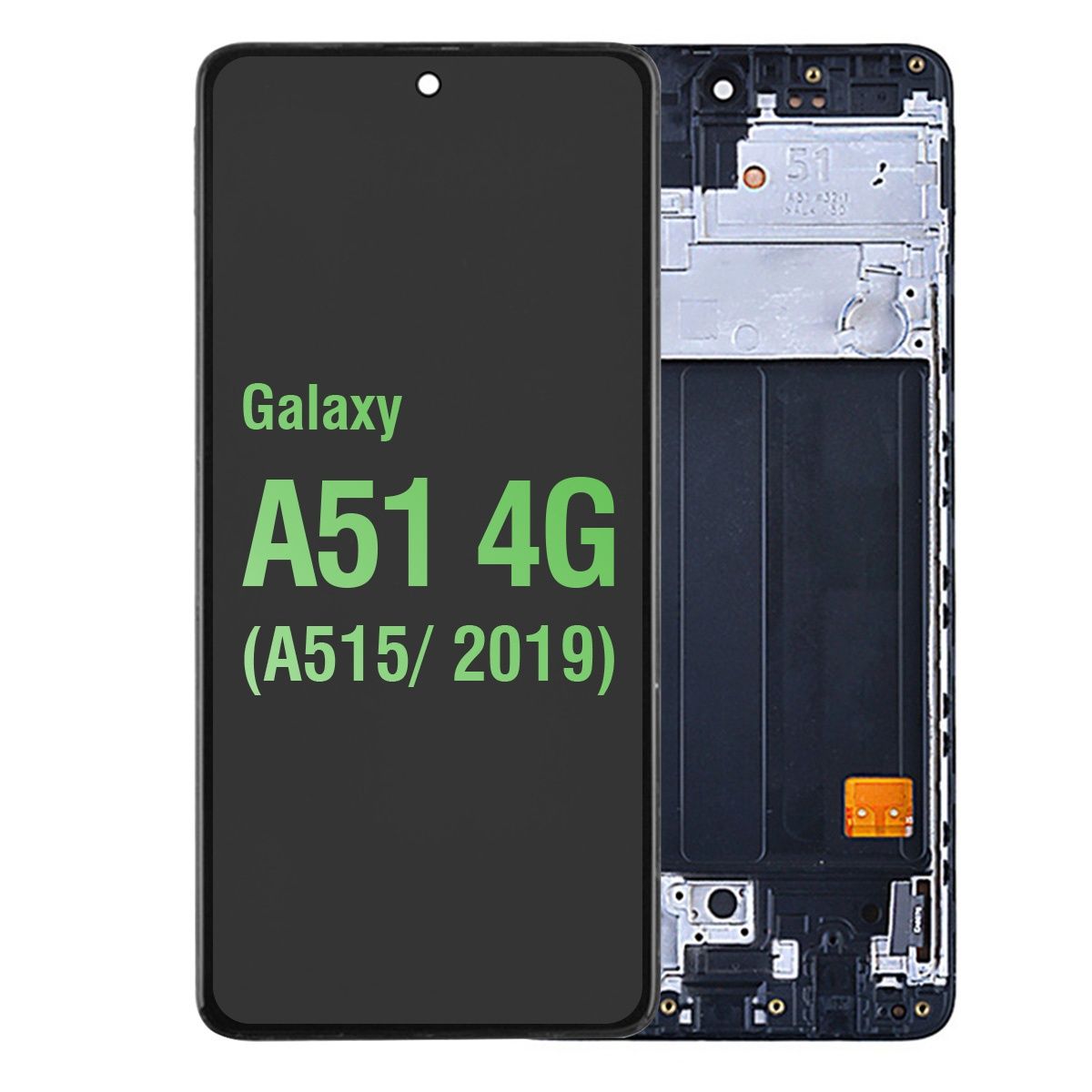 A51 4G  (A515 / 2019) (Black) With Frame, Incell