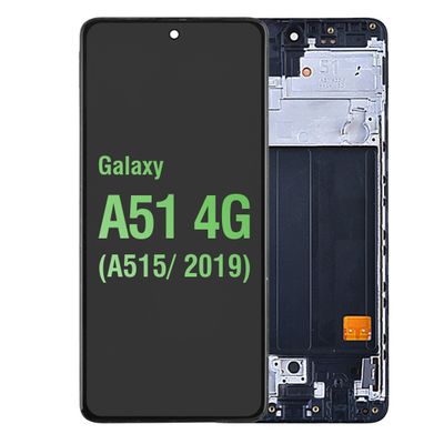 A51 4G  (A515 / 2019) (Black) With Frame, Incell