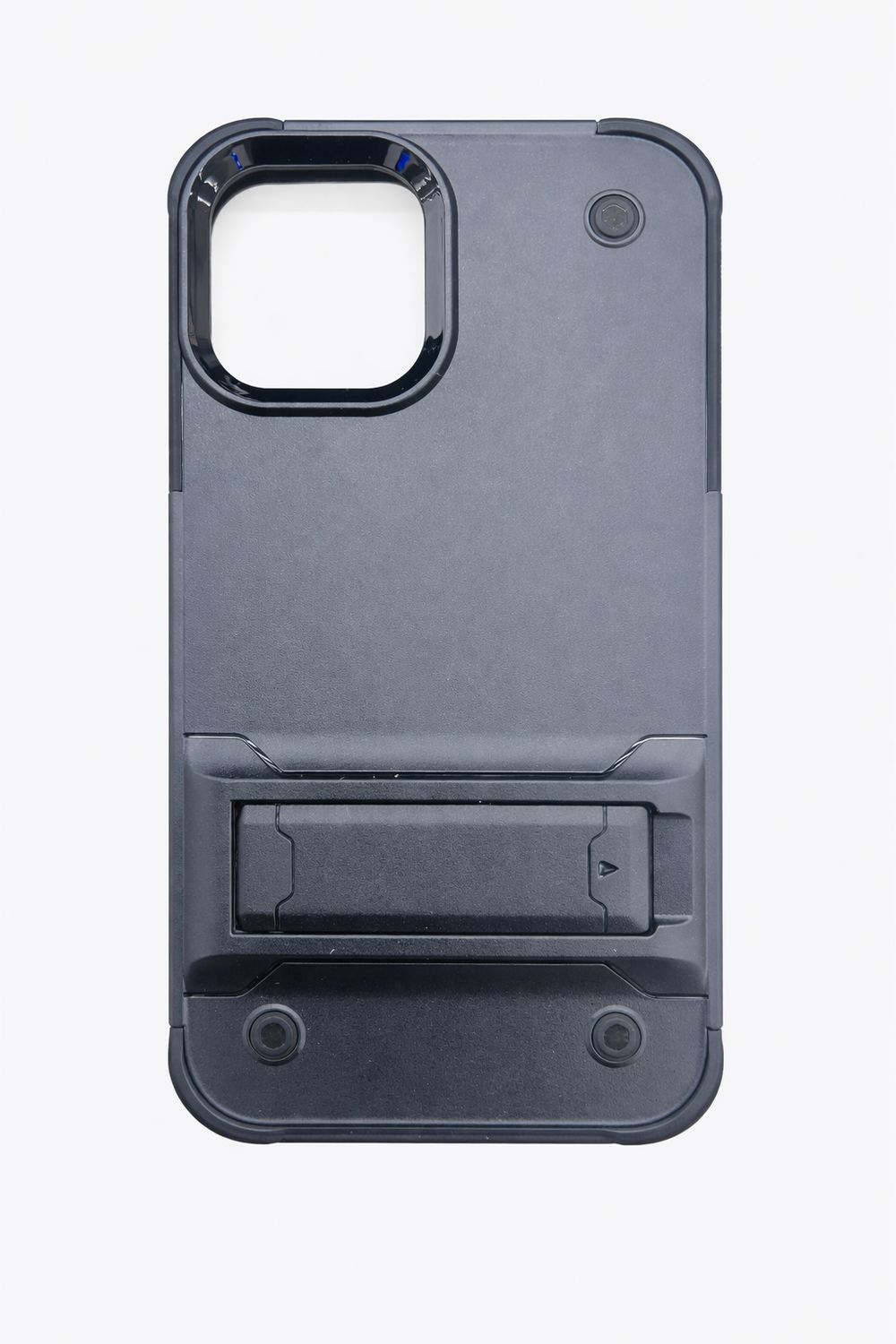 For iPhone 12 &amp; iPhone 12 Pro Thunder Kickstand Hybrid Case Cover - Black