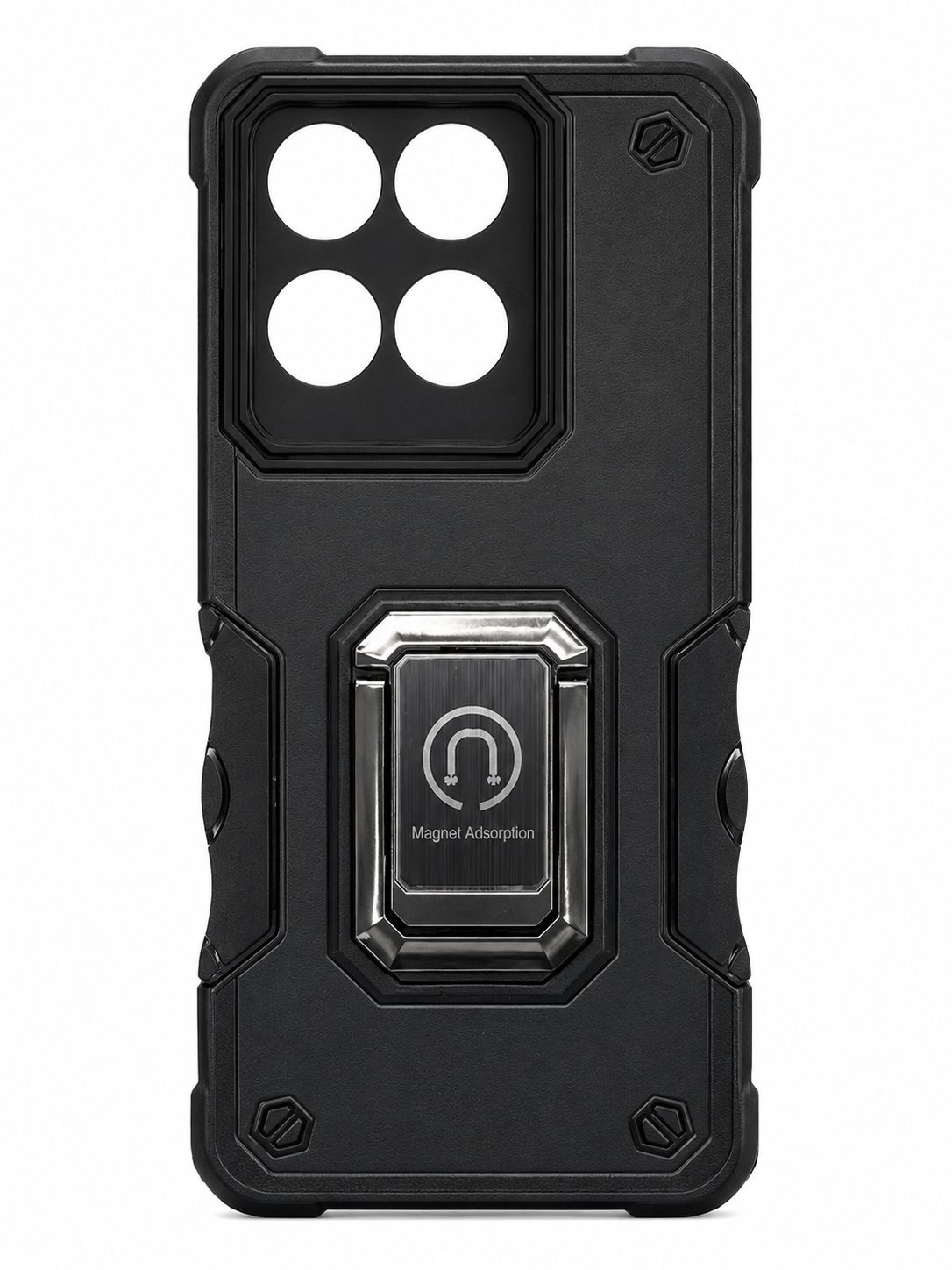 Optimum Magnetic Ring Stand Hybrid Case Cover for Moto G Stylus 5G 2025  - Black