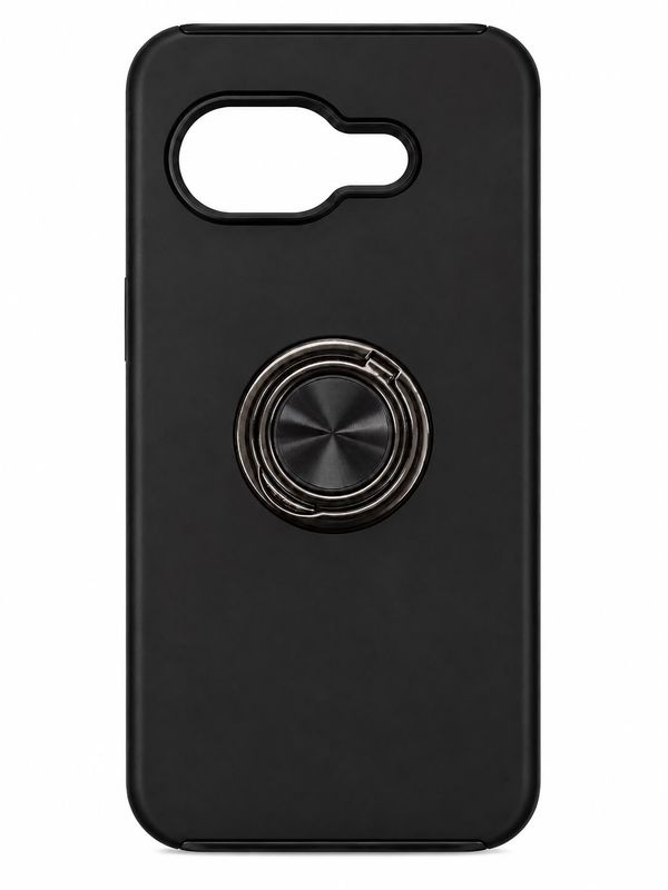 Chief Oil Painted Magnetic Ring Stand Hybrid Case for Google Pixel 9A  - Black