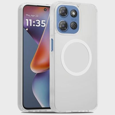 [Magnetic Circle] Smooth Safe Matte Feel Hybrid Case for Motorola Moto G 5G 2025 - Clear
