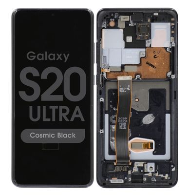 SAMSUNG S20 ULTRA LCD WITH FRAME BLACK (IS) (G988)