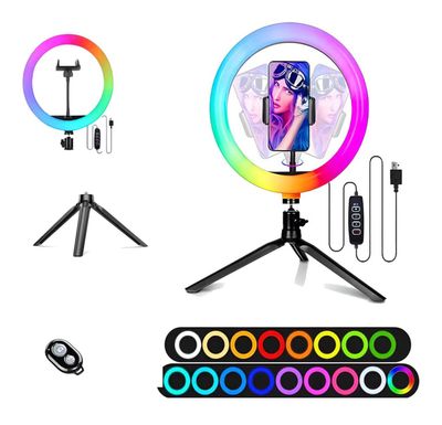 TRIPOD RING LED RGB SELFIE 2P 1.7M AS PICTURE 26CM