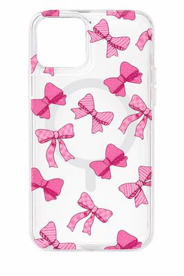 For iPhone 12 &amp; iPhone 12 Pro [Magnetic Circle] Double Layer Design IMD TPU Case - Bow Knot