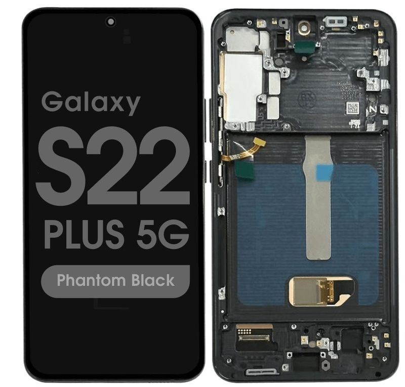 SAMSUNG S22 PLUS 5G LCD WITH FRAME Soft (IS) BLACK S906