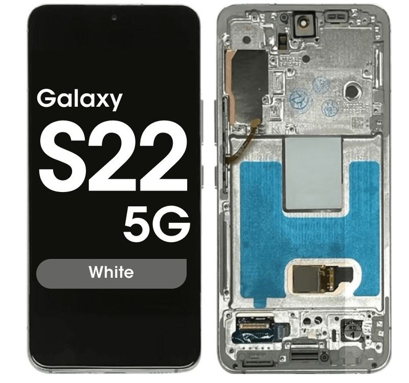 SAMSUNG S22 5G LCD WITH FRAME (IS) (S901) (SILVER)