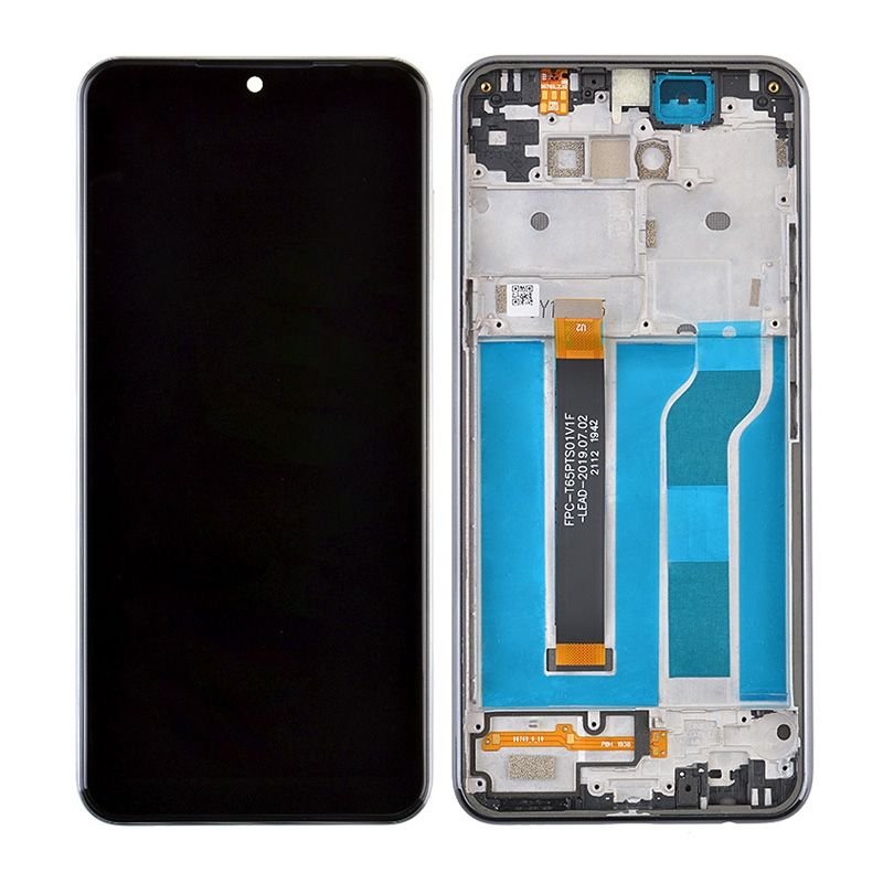Refurbished - LCD Screen and Digitizer Assembly w/ Frame for LG K51 (Black)