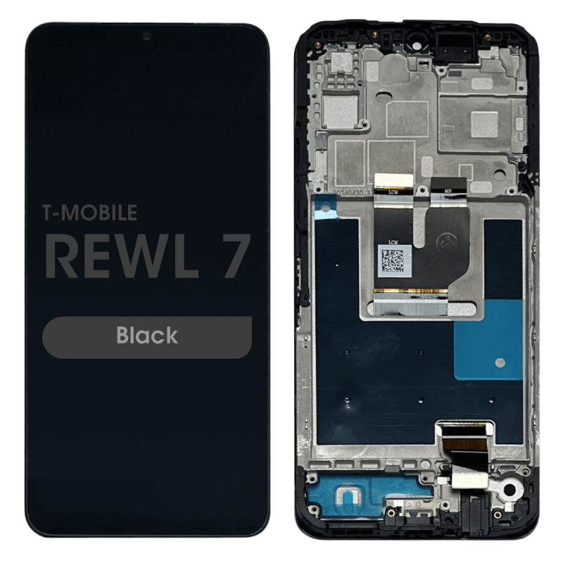 T-Mobile Revvl 7 (Refurbished) LCD Assembly With Frame