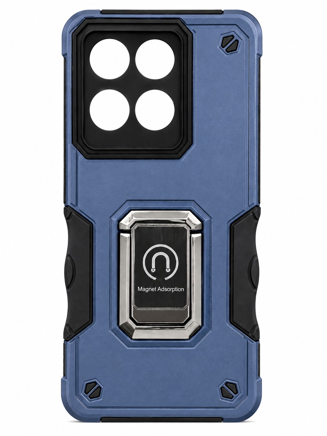 Optimum Magnetic Ring Stand Hybrid Case Cover for Moto G Stylus 5G 2025 - Blue