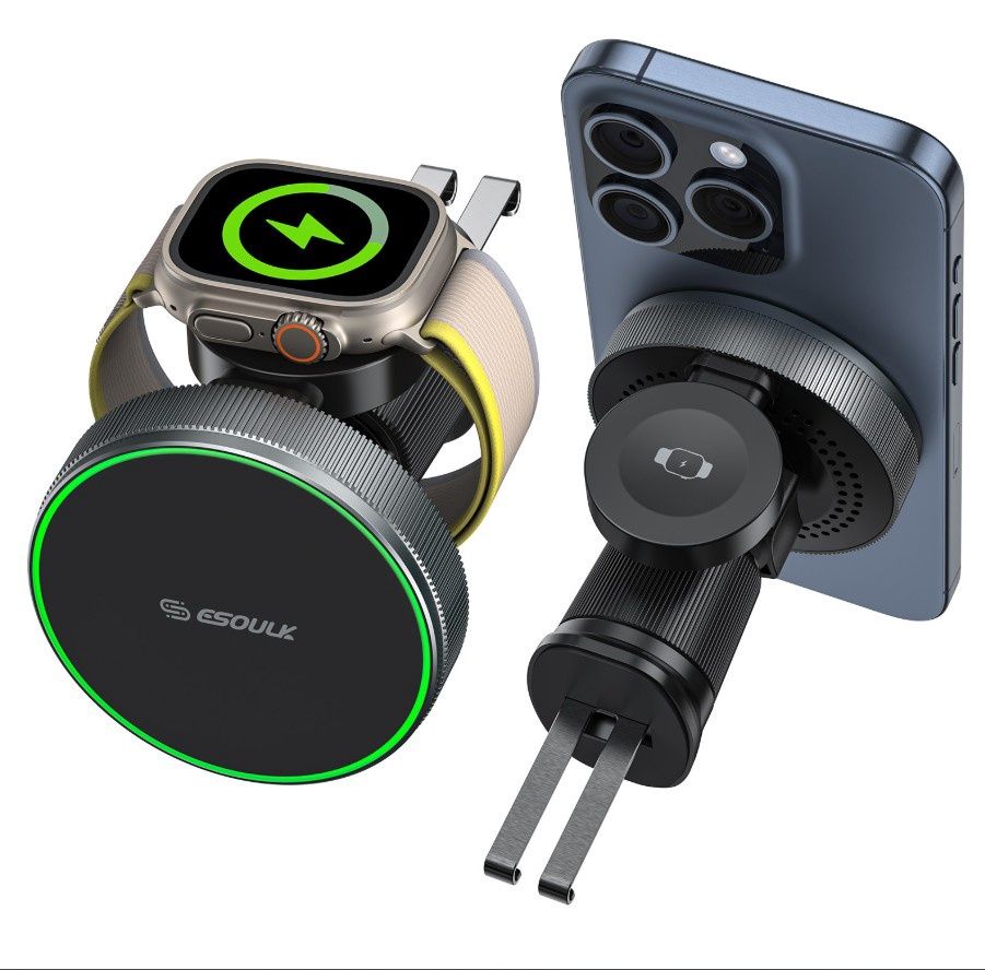 2-in-1 Magnetic Wireless Car Charger