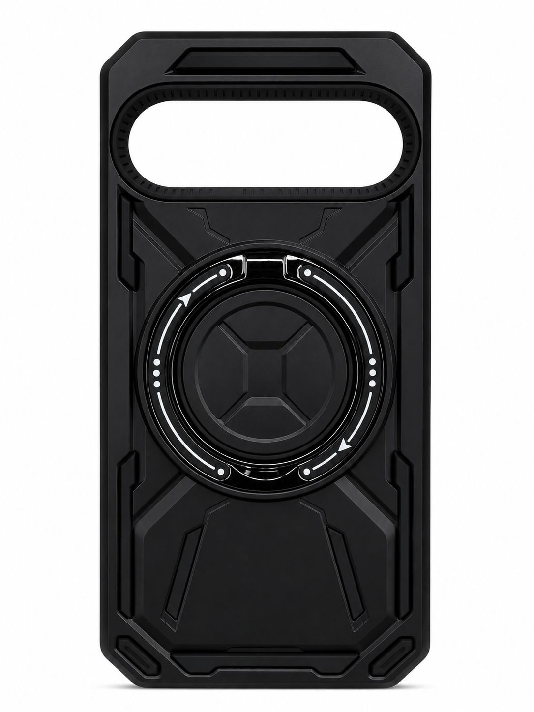 Loop Hybrid wbith  Magnetic Ring Circle 360 degrees Rotational Kickstand Case Cover for Google Pixel 9 Pro XL - Black