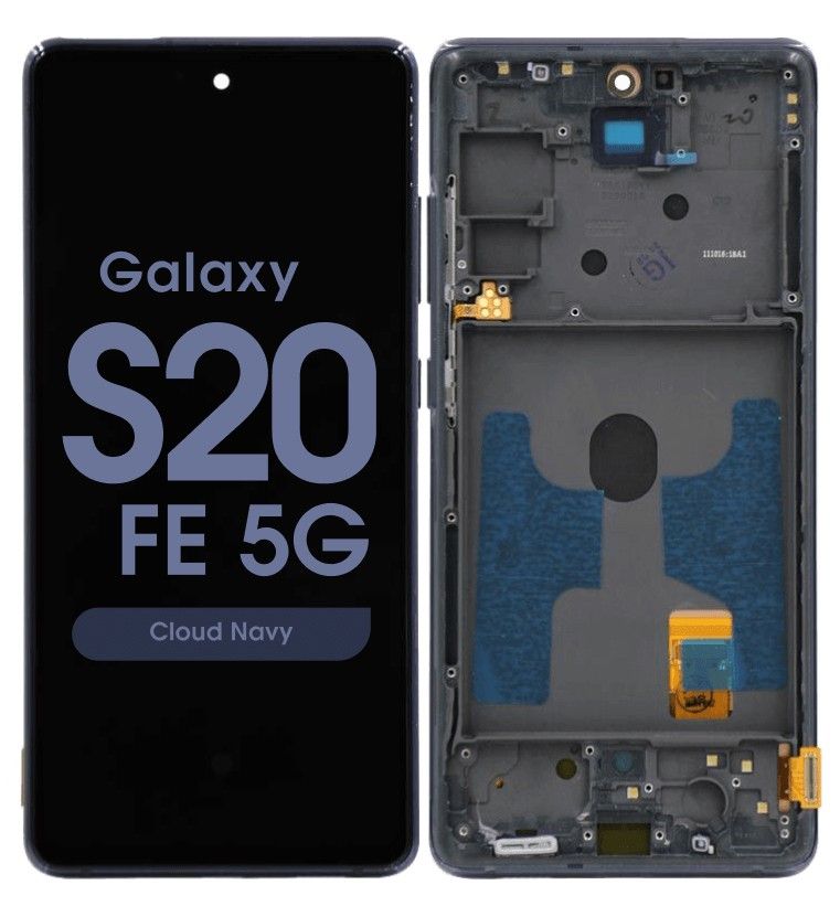 SAMSUNG GALAXY S20 FE 5G LCD WITH FRAME G781 - Navy Refurbished