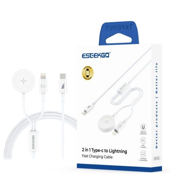 ESEEKGO AW-21L 2 In 1 Wireless Charger For Apple Watch