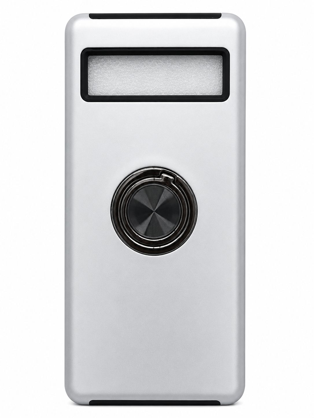 Chief Oil Painted Magnetic Ring Stand Hybrid Case for Google Pixel 7A 6.1- Silver
