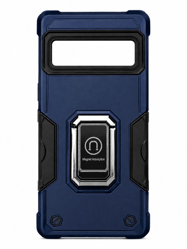 Optimum Magnetic Ring Stand Hybrid Case for Google Pixel 7A 6.1- Blue