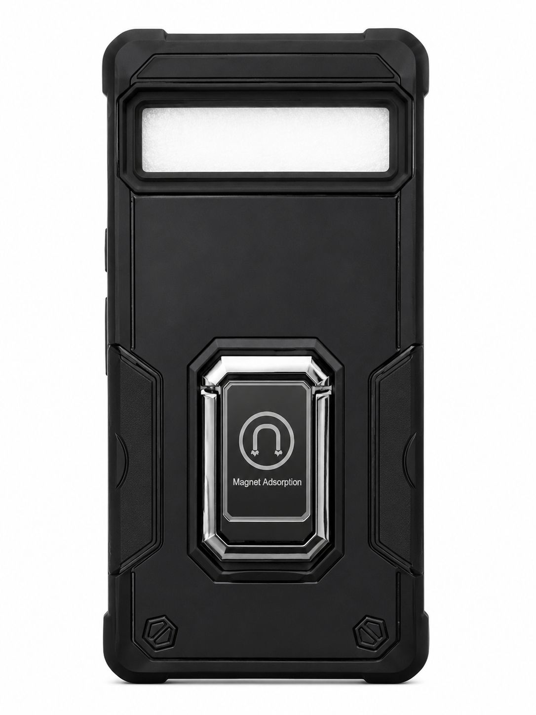 Optimum Magnetic Ring Stand Hybrid Case for Google Pixel 7A 6.1  - Black